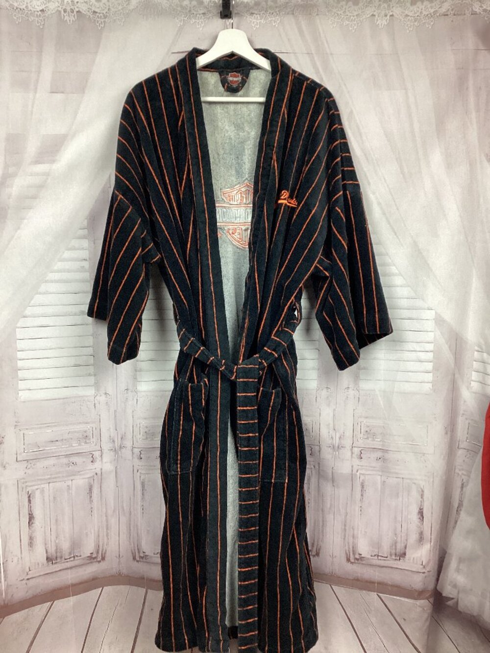 Harley Davidson Embroidered Robe Vintage One Size Fits Most